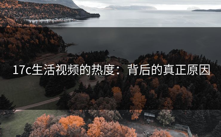 17c生活视频的热度：背后的真正原因