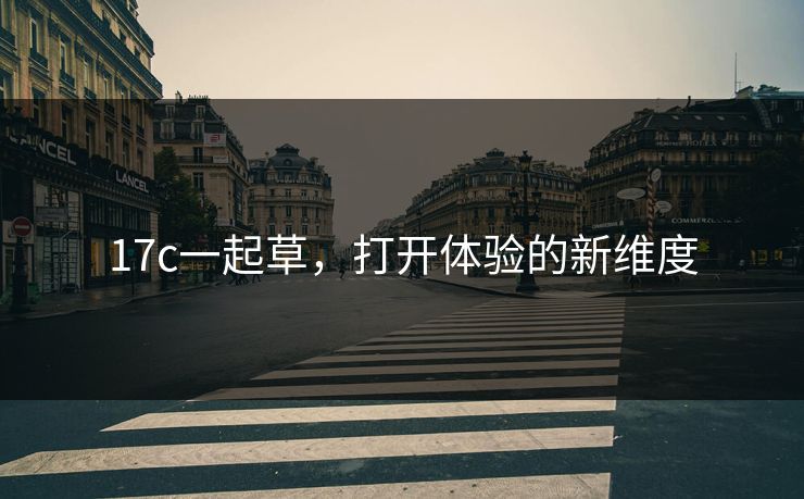 17c一起草，打开体验的新维度